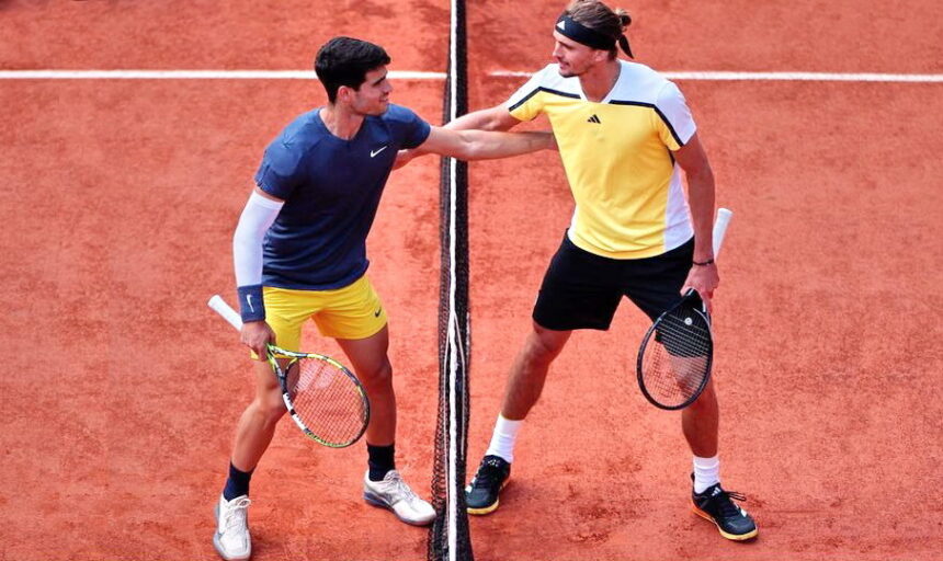 Alcaraz y Zverev foto Roland Garros Алькарас и Зверев сразятся за титул на Ролан Гаррос