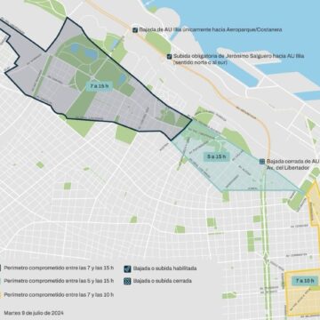 Празднование 9 де Хулио: движение транспорта с перекрытием улиц