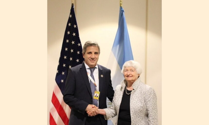 Luis Caputo y Janet Yellen foto twitter Поддержка США администрации президента Хавьера Милея