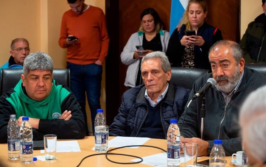 Pablo Moyano- Carlos Acuña - Héctor Daer- CGT Кризис в профсоюзном движении: Пабло Мойано покинул CGT