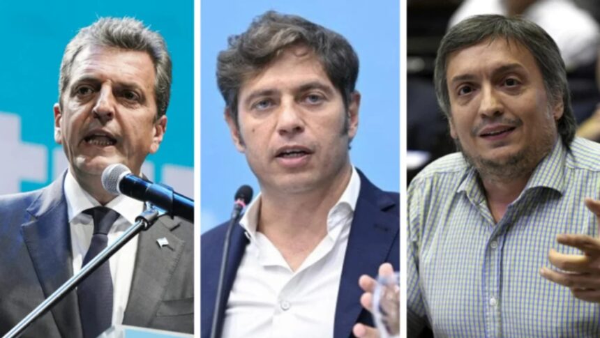 Sergio Massa, Axel Kicillof y Máximo Kirchner (fotos NA) Перонисты Буэнос-Айреса объединились для выборов без Patria Grande
