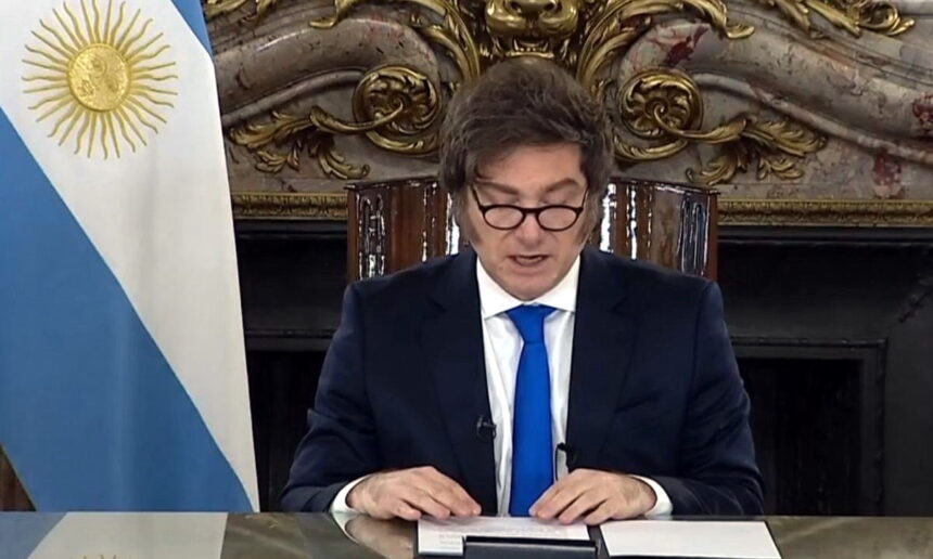 foto cadena nacional Милей подтвердил политику нулевого дефицита перед выборами 2025